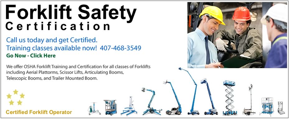 Best forklift certification training and classes in the Orlando, Tampa, Lakeland, and Leesburg areas.